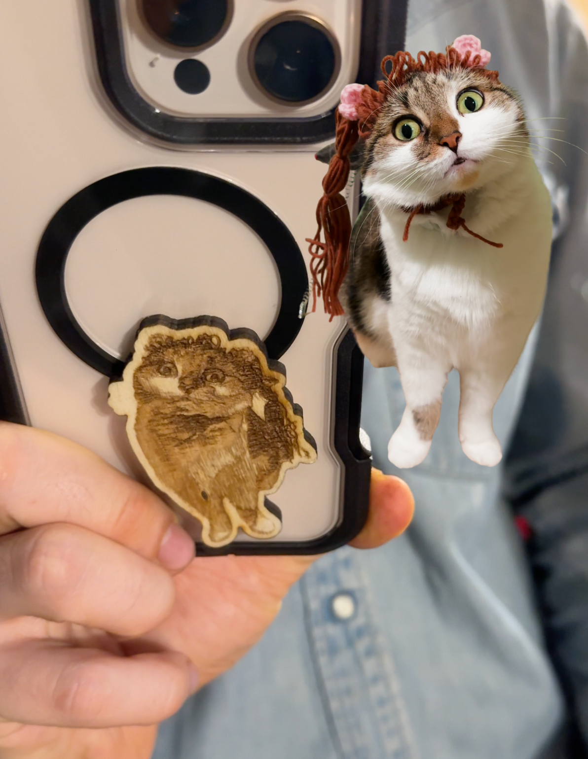 Your Cat - Engraved in Wood! (magnet, keychain)
