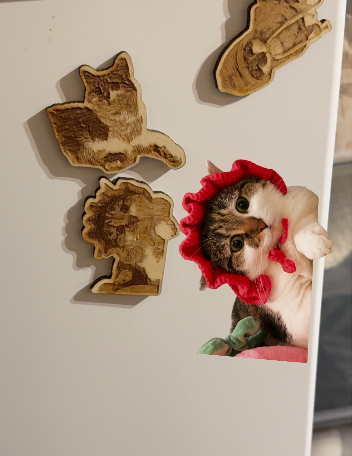 Your Cat - Engraved in Wood! (magnet, keychain)